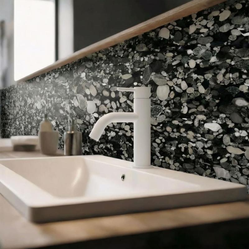 Waterevolution Flow kraan do umywalki matowa biała T1101ABR