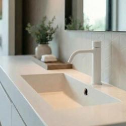 Waterevolution Flow Samozamykający się Kran do Umywalki Matowy Biały T110TPBR