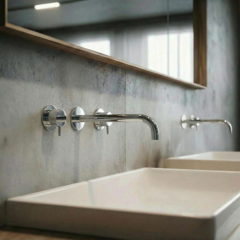 Waterevolution Flow 3-otworowa bateria umywalkowa chromowana z wylewką 21 cm T1163F01-21