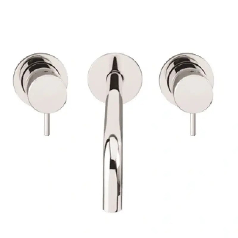 Waterevolution Flow 3-otworowa bateria umywalkowa chromowana z wylewką 21 cm T1163F01-21