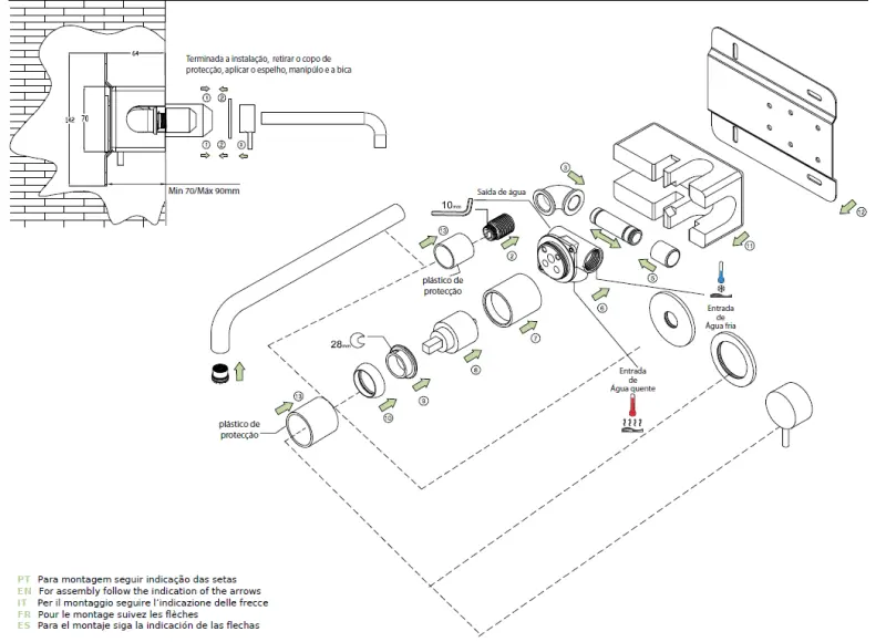 Waterevolution Flow inbouw wastafelkraan met afdekplaat mat zwart met uitloop 21cm T1161BPR-21

Waterevolution Flow wbudowana bateria umywalkowa z maskownicą matowa czarna z wylewką 21cm T116