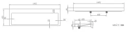 Solid-S Quatra umywalka solid surface matowa biała bez otworu na kran 140 x 45,5 x 8 cm 1208852752