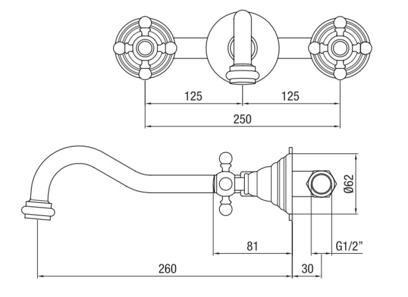 PB klassieke inbouw muurkraan met sterknoppen 25 cm uitloop RVS 1208855132

PB klasyczna podtynkowa bateria ścienna z uchwytami gwiazdkowymi, wylewka 25 cm, stal nierdzewna 1208855132