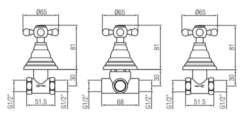 PB klasyczny 2-drogowy zestaw prysznicowy podtynkowy z przełącznikiem i gwiazdkami Brąz 1208855372
