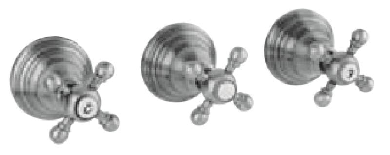 PB klasyczny 2-drożny zestaw prysznicowy do zabudowy z przełącznikiem i pokrętłami gwiaździstymi ze stali nierdzewnej 1208855382