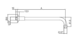 PB klasyczne ramię prysznicowe chromowane 40 cm 1208898912
