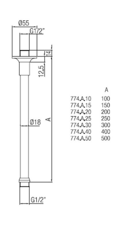 PB klasyczne ramię prysznicowe sufitowe brązowe 30 cm 1208898952