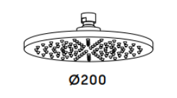 Waterevolution Flow deszczownica 200mm Szczotkowany Mosiądz T1643LE