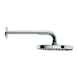 Waterevolution Flow deszczownica 200mm z przyłączem ściennym Szczotkowany Mosiądz T1641LE