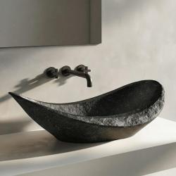 Waterevolution Cruz 3-otworowa bateria umywalkowa podtynkowa matowa czarna z wylewką 19cm 1208916572