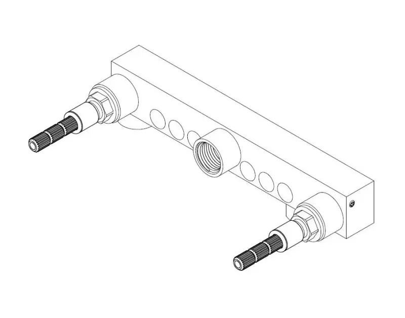 Waterevolution Cruz 3-otworowa bateria umywalkowa podtynkowa matowa czarna z wylewką 19cm 1208916572
