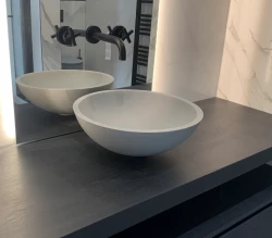 Solid-S Pure Umywalka do montażu naściennego, okrągła, matowa, jasnoszara, szer. 41 x wys. 14 cm, bez przelewu, 1208919566