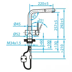 CARESSI Chrome eenhendel keukenmengkraan met uittrekbare kraanuitloop chroom CA108CH U ECO 1208920642

Tłumaczenie:
CARESSI Chrome jednouchwytowa bateria kuchenna z wyciąganą wylewką chrom CA