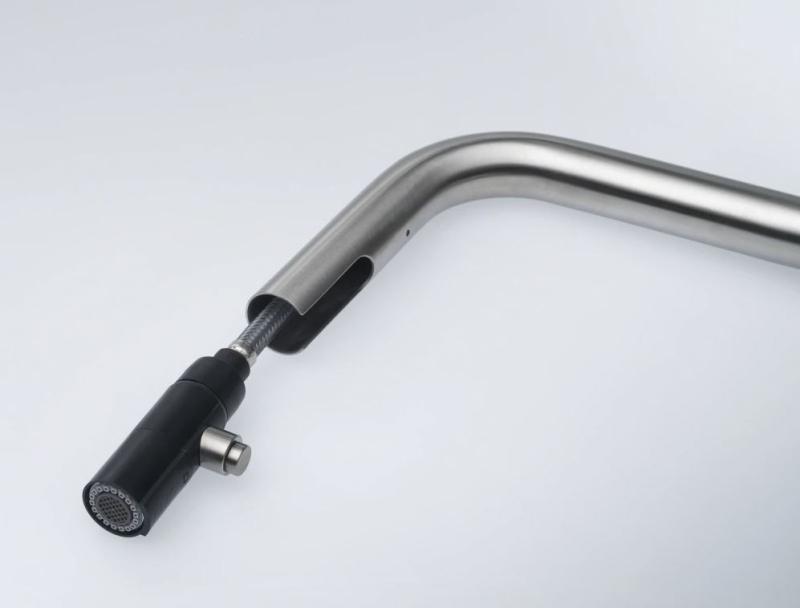 Franke keukenmengkraan Kubus met uittrekbare handdouche roestvrij staal 115.0529.207