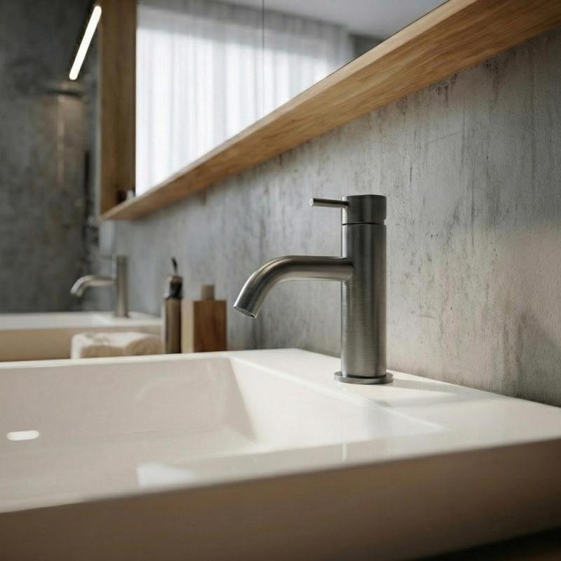 Waterevolution Flow bateria umywalkowa PVD szczotkowany gun metal T110GME