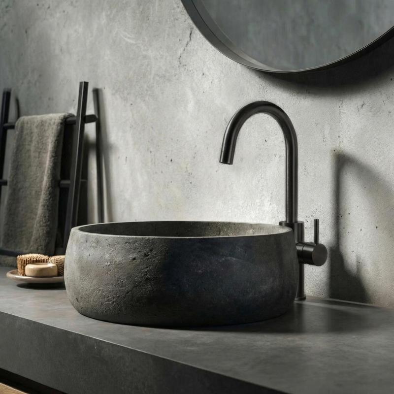 Waterevolution Flow wysoka bateria umywalkowa model PVD gun metal T1121FUGME