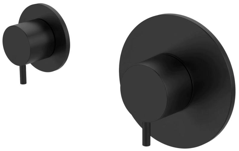 Waterevolution Flow wbudowany termostat prysznicowy z 1 zaworem odcinającym matowa czerń 1208920977