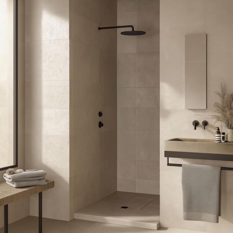 Waterevolution Flow wbudowany termostat prysznicowy z 1 zaworem odcinającym matowa czerń 1208920977