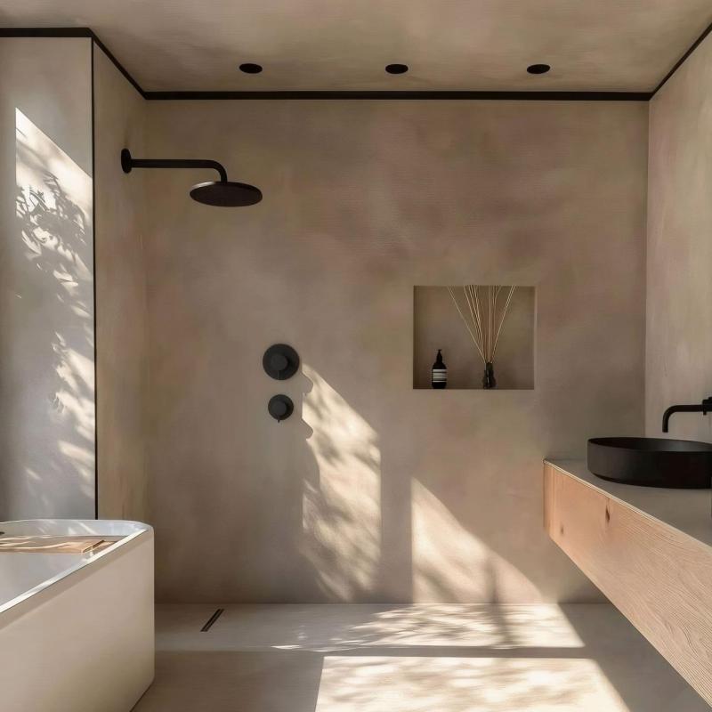 Waterevolution Flow wbudowany termostat prysznicowy z jednym przełącznikiem, matowa czerń 1208920978