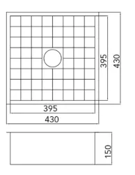 Caressi Cato zlewozmywak podwieszany 40 cm CATO4040 1208921378