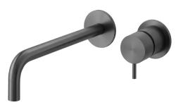 Waterevolution Flow Wbudowana bateria umywalkowa PVD Gun Metal z wylewką 21 cm T116BGME-21