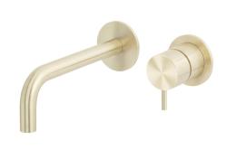 Waterevolution Flow Wbudowana bateria umywalkowa PVD białe złoto z wylewką 15 cm T116BWGE-15