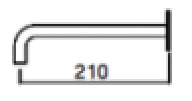 Waterevolution Flow Wbudowana bateria umywalkowa PVD białe złoto z wylewką 21 cm T116BWGE-21