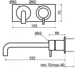 Waterevolution Flow inbouw wastafelkraan met afdekplaat Geborsteld Messing met uitloop 15cm T1161LE-15

Waterevolution Flow bateria umywalkowa podtynkowa z maskownicą Szczotkowany Mosiądz z w