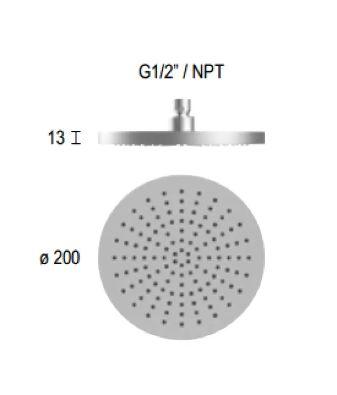 SB Round 316 deszczownica natryskowa 20 cm PVD miedź 1208946725