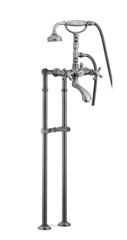 PB Wolnostojąca bateria wannowa nostalgiczna z pokrętłami gwiazdkowymi Brąz 6000