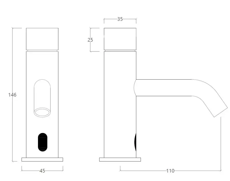 Waterevolution Flow elektroniczna bateria umywalkowa na podczerwień 230V matowa biała T110EEBR