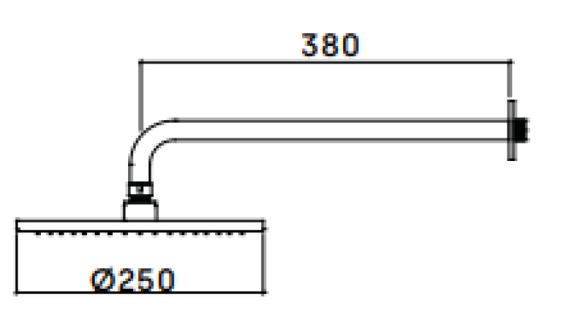 Waterevolution Flow głowica prysznicowa 250 mm z przyłączem ściennym ze stali nierdzewnej T164125IE
