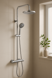 DEMM Shower zestaw prysznicowy z termostatem i deszczownicą chrom 1208946965