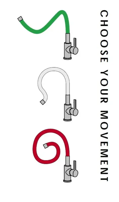 DEMM bateria kuchenna z obrotową wylewką chrom/czarna 1208947023