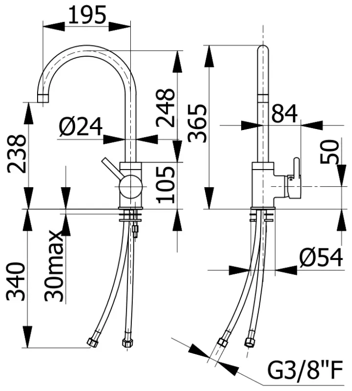 DEMM bateria kuchenna jednouchwytowa z obrotową wylewką chrom 1208947336