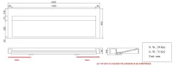 Solid-S Quatra umywalka z matowym białym solid surface bez otworu na kran z solidną pokrywą B140xD45xH8 1208952413