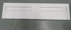 Solid-S Quatra podwójna umywalka z solid surface matowa biała bez otworu na baterię z solidną pokrywą B180xD45xH8cm 1208952416