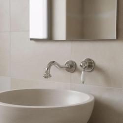 PB nostalgiczna podtynkowa bateria umywalkowa Vintage, wylewka 21 cm, chrom.