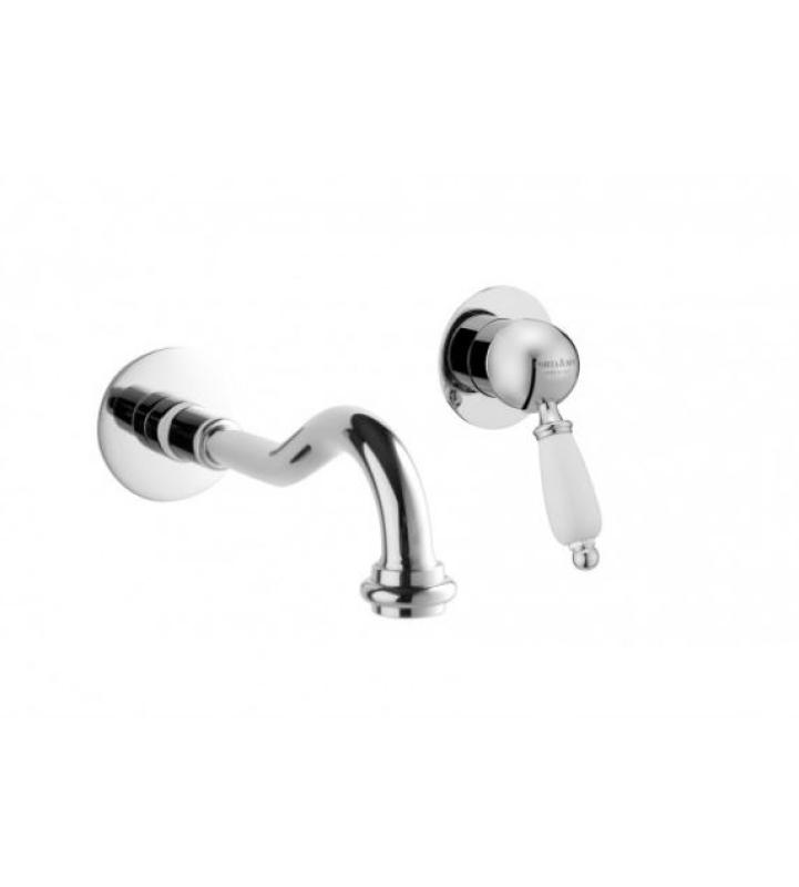 PB nostalgiczna podtynkowa bateria umywalkowa Vintage, wylewka 21 cm, chrom.