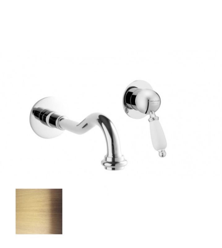 PB nostalgiczna wbudowana bateria umywalkowa Vintage wylewka 21 cm Brąz