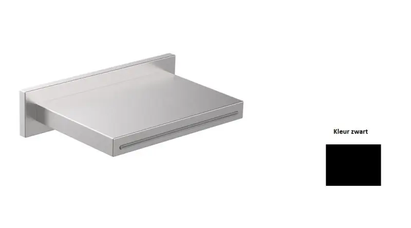 SB Square wodospad wylewka matowa czarna