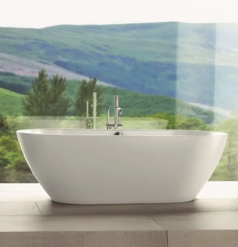 Waterevolution Flow wolnostojąca bateria wannowa z ręczną słuchawką prysznicową chrom T13301