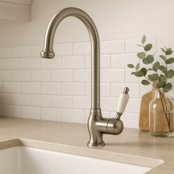 PB klasyczna bateria kuchenna jednouchwytowa z obrotową wylewką 200 mm RVS 1208953115