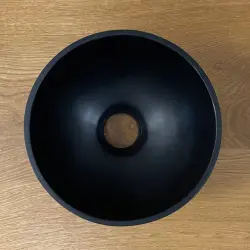 Umywalka Solid S z litego materiału, okrągła, 20 x 20 x 11 cm, matowa czerń, 1208953268