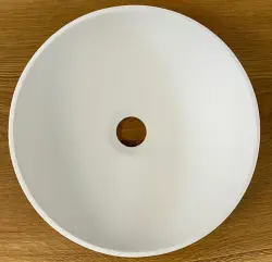 Umywalka Solid S z litego materiału, okrągła, 30 x 30 x 11 cm, matowa biel, 1208953273