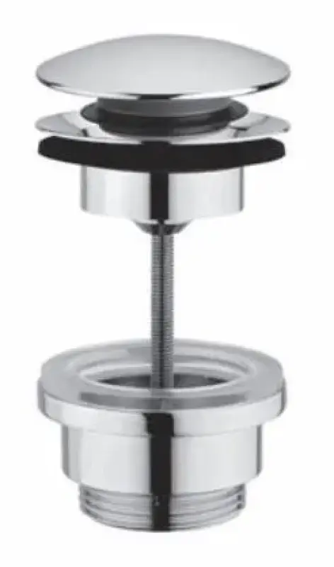 PB Unix korek do umywalki 1 1/4 zamykany push up click clack stal nierdzewna 1208953285