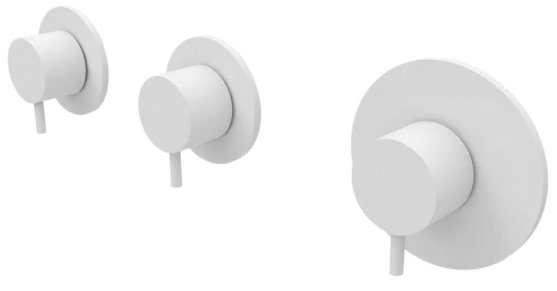 Waterevolution Flow wbudowany termostat prysznicowy z 2 zaworami odcinającymi matowy biały 1208953386