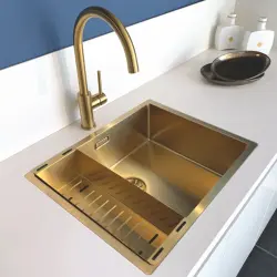 Lorreine 3415SP-Gold Luxe 1,5 komorowy zlew PVD Gold złoty 3415cm 1208953417