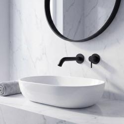 SB Round wbudowana bateria umywalkowa matowa czarna - 102mm