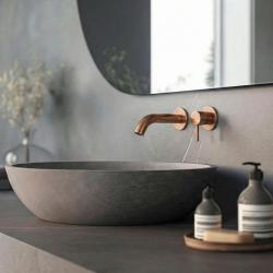 SB Round 316 wbudowana bateria umywalkowa Szczotkowana Miedź PVD 102mm